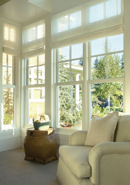 bedroom with large windows