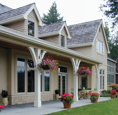 Casual and inviting covered porch