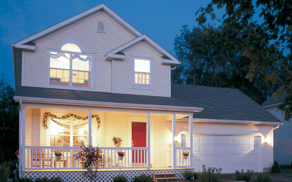country house plan with covered porch