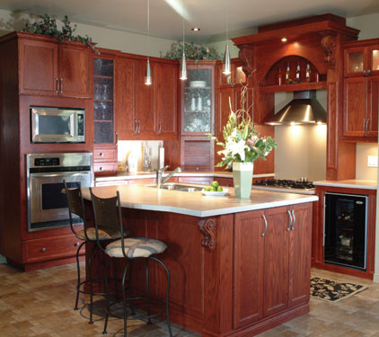 perfectly lit gourmet kitchen