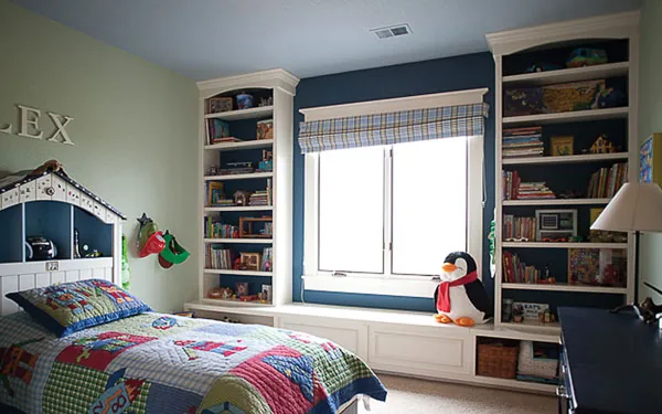 stylish children's bedroom with storage stylish children's bedroom with bookshelves