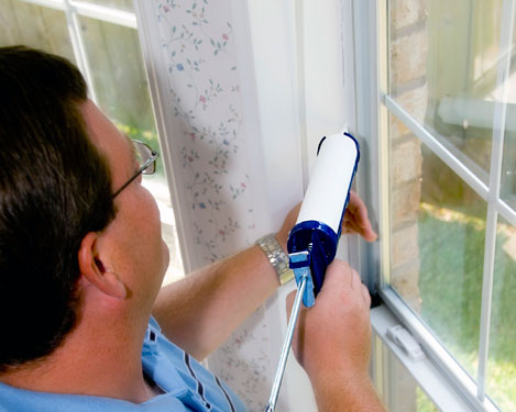 caulking home window fame
