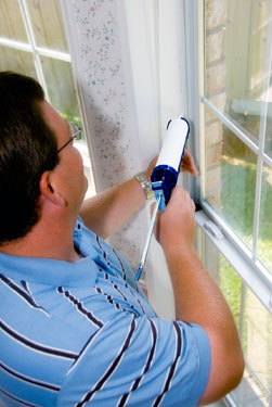 caulking window frame