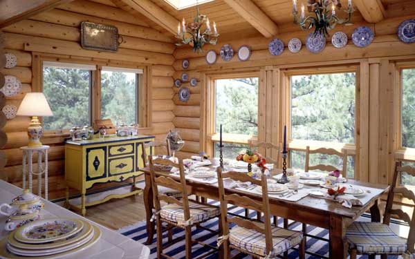 charming rustic breakfast area