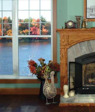 fall fireplace decor