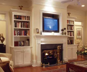 bookcases flanking a living room fireplace bookcases flanking a living room fireplace